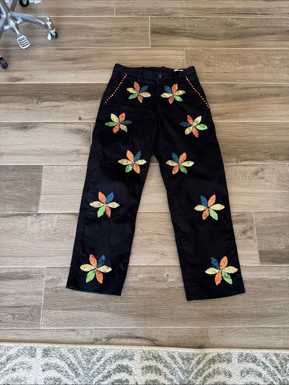 BODE 30 pinwheel sequin trousers
